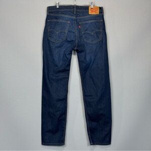 Levis Jeans Men 36x34 Blue 505 Regular Fit Straight Leg Stretch Dark Wash Denim